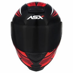 CAPACETE ASX EAGLE STREET BRILHO PRETO/VERMELHO/BRANCO - comprar online