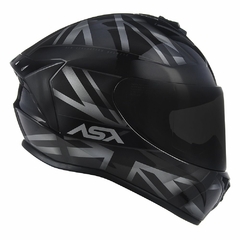CAPACETE ASX DRAKEN UK FOSCO PRETO/CINZA