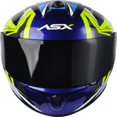 CAPACETE ASX DRAKEN VECTOR BRILHO AZUL/AMARELO/CINZA - Loja Helmet