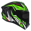 CAPACETE ASX DRAKEN VECTOR BRILHO PRETO/VERDE/BRANCO