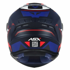 CAPACETE ASX DRAKEN WIND FOSCO AZUL/AZUL/VERMELHO - Loja Helmet