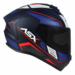 CAPACETE ASX DRAKEN WIND FOSCO AZUL/AZUL/VERMELHO