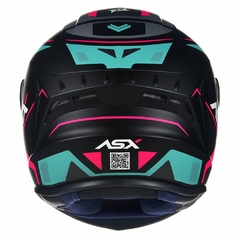 CAPACETE ASX DRAKEN WIND FOSCO PRETO/TIFFANY/PINK - Loja Helmet