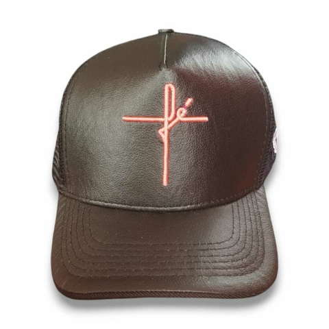 Gorra Visera Negra Trucker Bordada Premium Fe