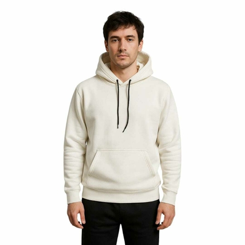Buzo Hoddie/ canguro doble friza Blanco off White - comprar online