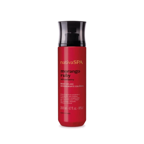 Body Splash Desodorante Colônia Nativa SPA Morango Ruby 200ml - comprar online