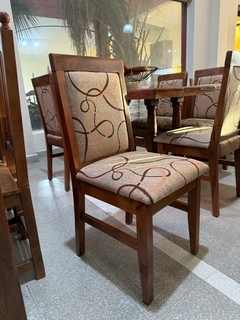 Silla Faustina - Chenille BEIGE CON FIRULETE - comprar online