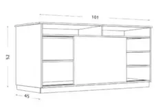 RACK MESA TV 130 BLANCO - tienda online