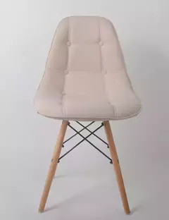 SILLAS EAMES TAPIZADAS VELVET BEIGE - comprar online
