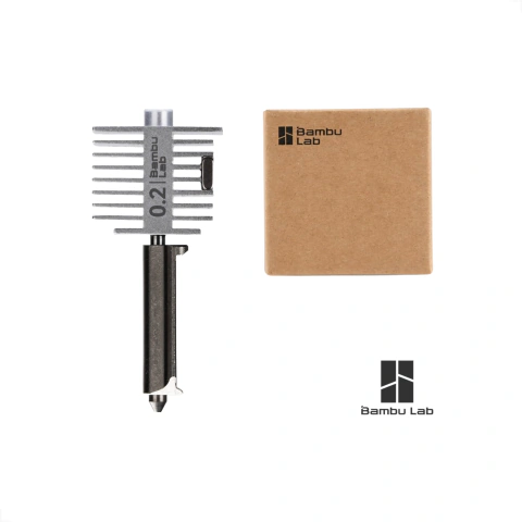 Hotend com Bico Nozzle de Aço Inoxidável 0,2mm A1 / A1 Mini