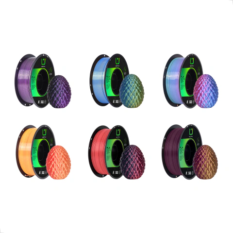 Filamento PLA Silk Duo Color Multfila 1.75mm 1kg – Impressão Bicolor Premium