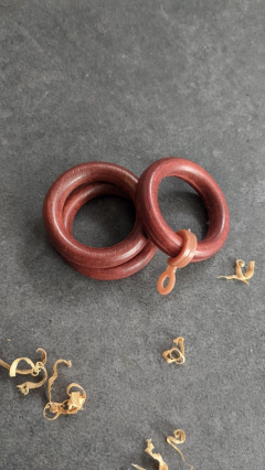 Kit Barral de Madera 1,00 mts x 22 mm con Argollas - Barral Home & Deco