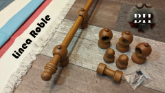 Kit Barral de Madera 1,20 mts x 22 mm - Barral Home & Deco