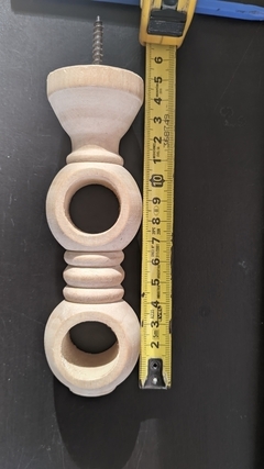 Kit Barral Doble de Madera 2,60 mts x 22 mm con Argollas - comprar online