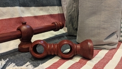 Kit Barral Doble de Madera 1,80 mts x 22 mm con Argollas - Barral Home & Deco