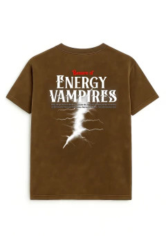 camiseta estonada energy vampire - frente e costas