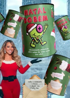 Embalagem de natal do bem