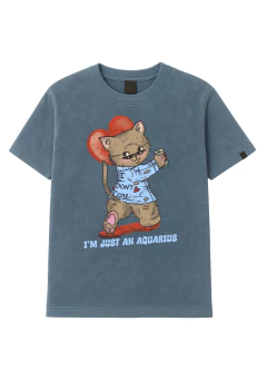 camiseta estonada signo aquário