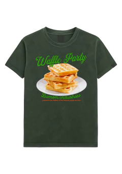 camiseta estonada waffle party