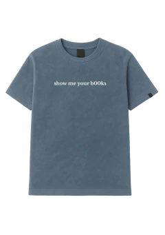 camiseta estonada show me your books