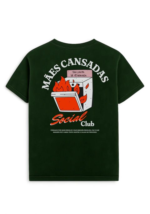 camiseta estonada mães cansadas social club - frente e costas na internet