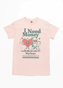 pequenos defeitos - camiseta I need money not boys
