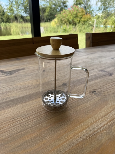 Cafetera Embolo Bambú