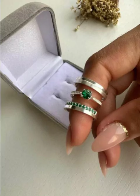 Aliança erevã 4mm em prata 950