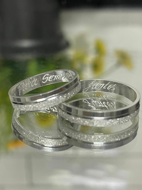 Aliança Viena 3mm em prata 950