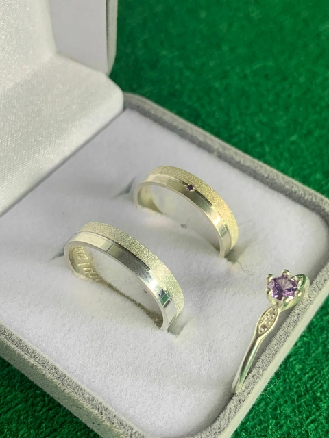 Aliança Aurora 4mm em prata 950 legítima