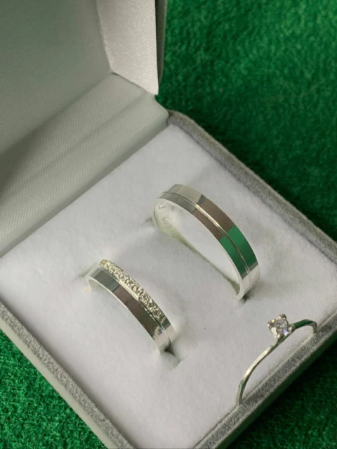 Aliança Berlim 4mm em prata 950 legítima