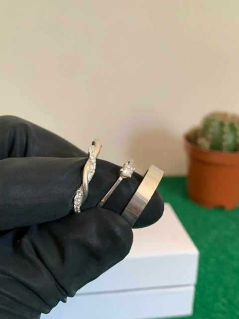 Par de aliança Juna 3mm em prata 950 legítima