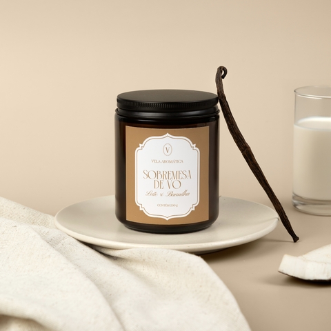 Vela Aromática Leite & Baunilha | SOBREMESA DE VÓ - 200g - comprar online