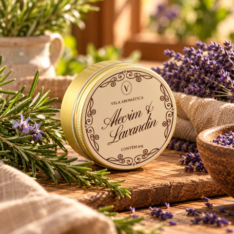 Vela Aromática ALECRIM & LAVANDIM — 90g