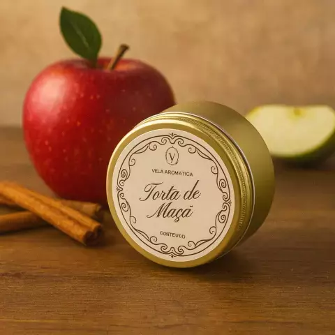 Vela Aromática TORTA DE MAÇÃ - 90g