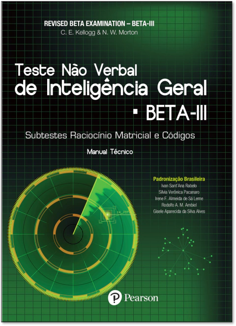 BETA III - KIT - TESTE NÃO VERBAL DE INTELIGENCIA GERAL - CASA DO PSICÓLOGO