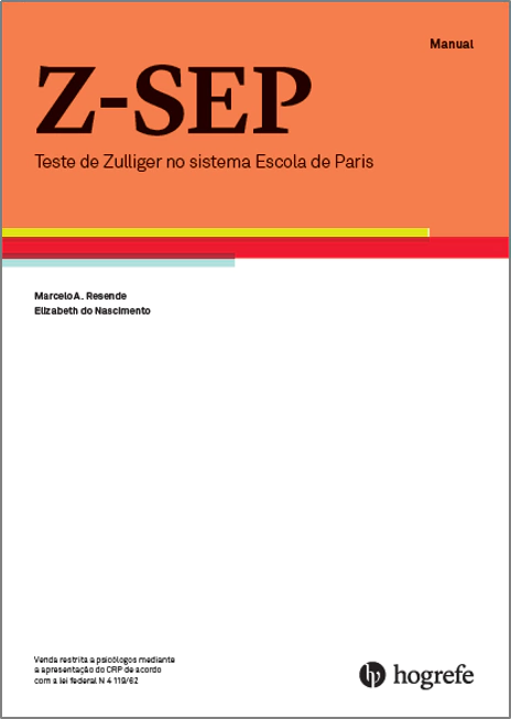 Z-SEP - COLEÇÃO PREMIUM (COM PRANCHA) - TESTE DE ZULLIGER NO SISTEMA ESCOLA DE PARIS - HOGREFE