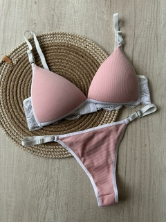 Conjunto Triangulo Soft Morley/Puntilla - Art. B1508/1 - Habia Una Vez Lingerie