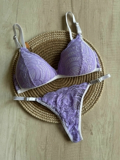 Conjunto Triangulo Soft Puntilla Pastel c/Less Regulable - Art. B1610-Pastel - comprar online