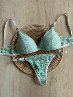 Conjunto Triangulo Soft Puntilla Pastel c/Less Regulable - Art. B1610-Pastel - tienda online