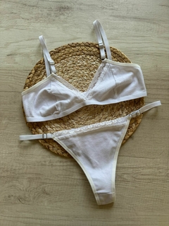 Conjunto Algodón c/Coletas Detalle Puntilla - Art. B608/1 - Habia Una Vez Lingerie