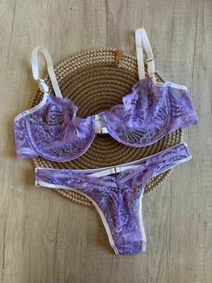 Conjunto Puntilla c/Aro Detalle de Bretel – B960/1 – Dulce Abril - Habia Una Vez Lingerie