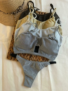 Bikini Lurex Abierto en Busto c/Tasa Desmontable y Less Regulable – BK105/1
