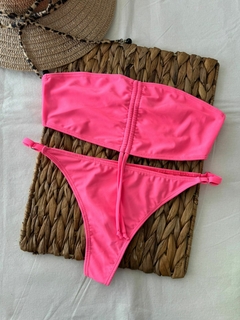 Conjunto Bikini Top c/Frunce y Less Regulable - BKH490/1 - Habia Una Vez Lingerie