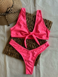 Conjunto Bikini Top c/Lazo (2 en 1) y Less en V - BKH625/1 - Habia Una Vez Lingerie