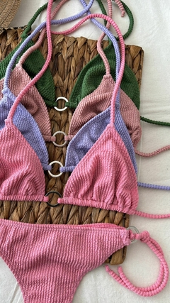 Conjunto Bikini c/Argollas - Tela Texturada - BKH730/1 en internet