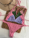 Conjunto Bikini Combinadas c/Less Regulable - Tela Texturada - BKH750/1 - comprar online