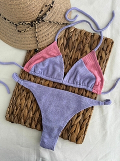 Conjunto Bikini Combinadas c/Less Regulable - Tela Texturada - BKH750/1 - Habia Una Vez Lingerie