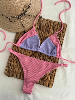Conjunto Bikini Combinadas c/Less Regulable - Tela Texturada - BKH750/1 en internet