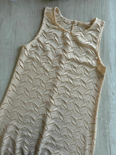 Vestido de Crochet c/Tajos Laterales - CH160/1 - tienda online